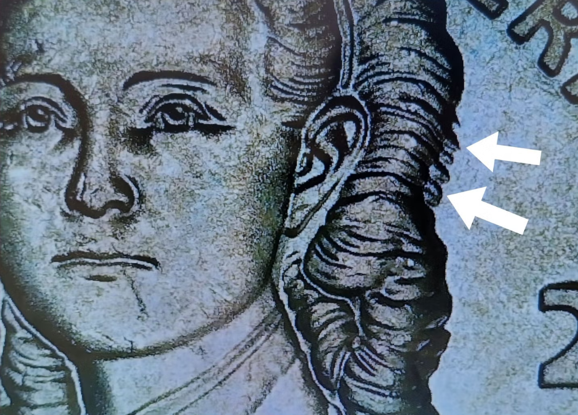 2024-P Dr. Mary Edwards Walker quarter VDDR-001 doubled die reverse showing doubling on Medal of Honor star points